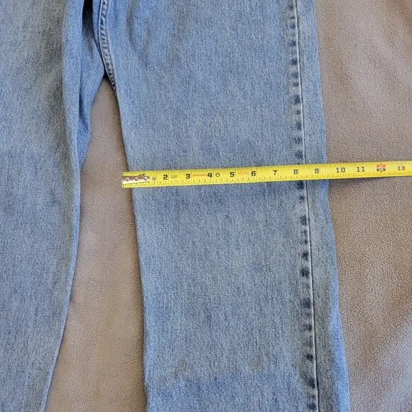 LEVIS 505 JEANS Mens 34x32 Regular Fit Medium Wash Denim Classic Bike Motor - Picture 9 of 14